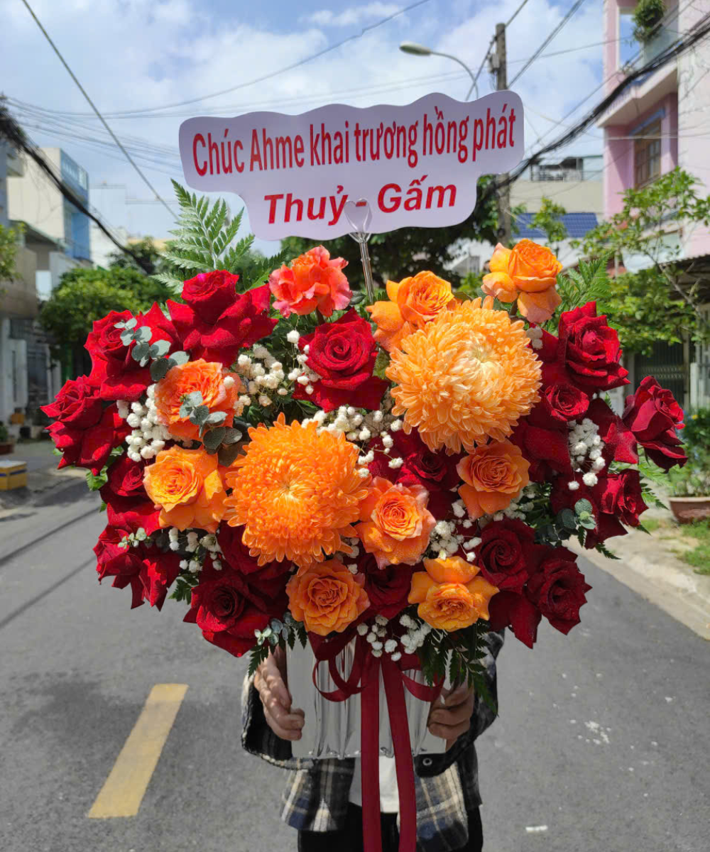 giỏ hoa khai trương quận 9